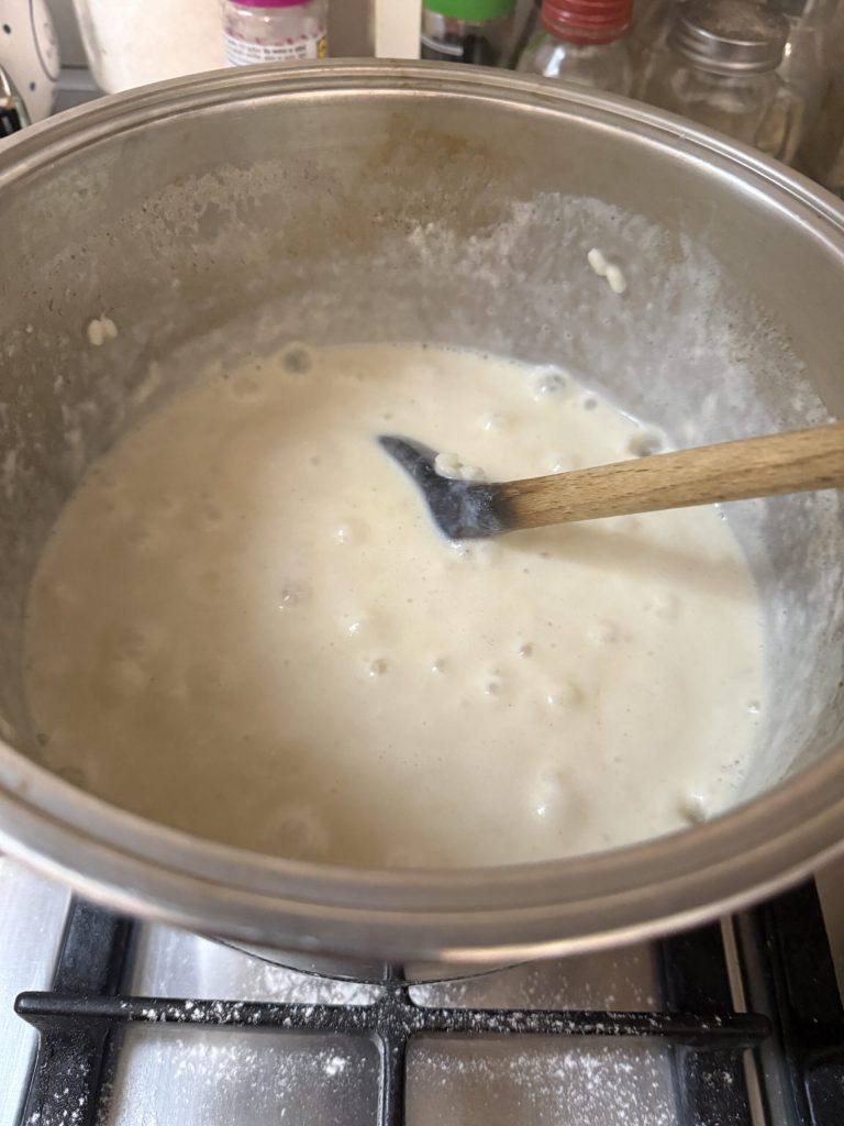 crema de arroz de los budines cremosos toscanos