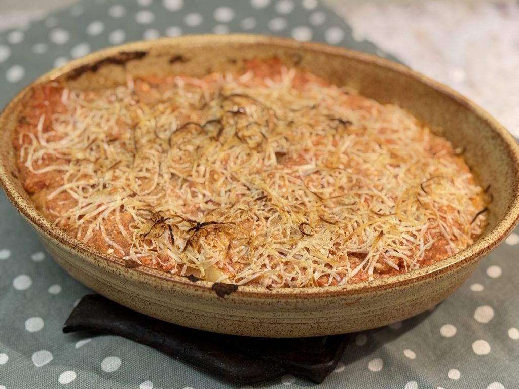 ñoquis a la romana gratinados con tomate y ricotta