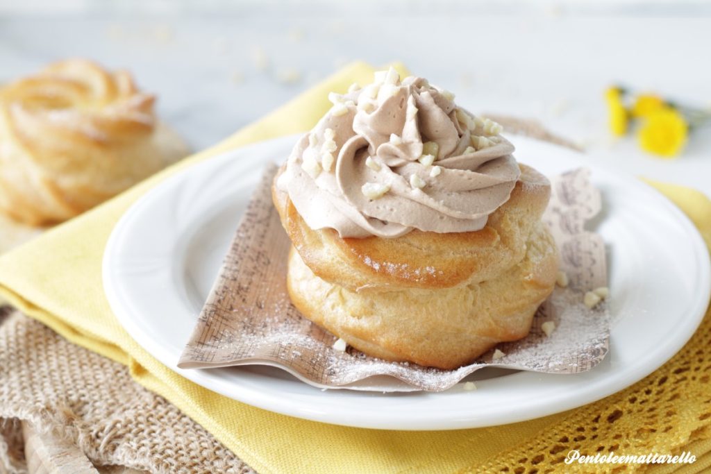 Zeppole con mousse de Nutella