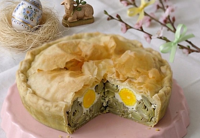 La tarta Pasqualina de alcachofas