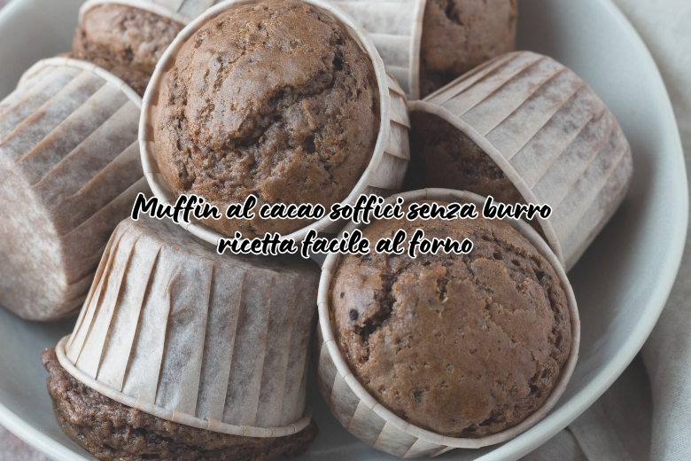 Muffins de cacao esponjosos sin mantequilla: receta fácil al horno