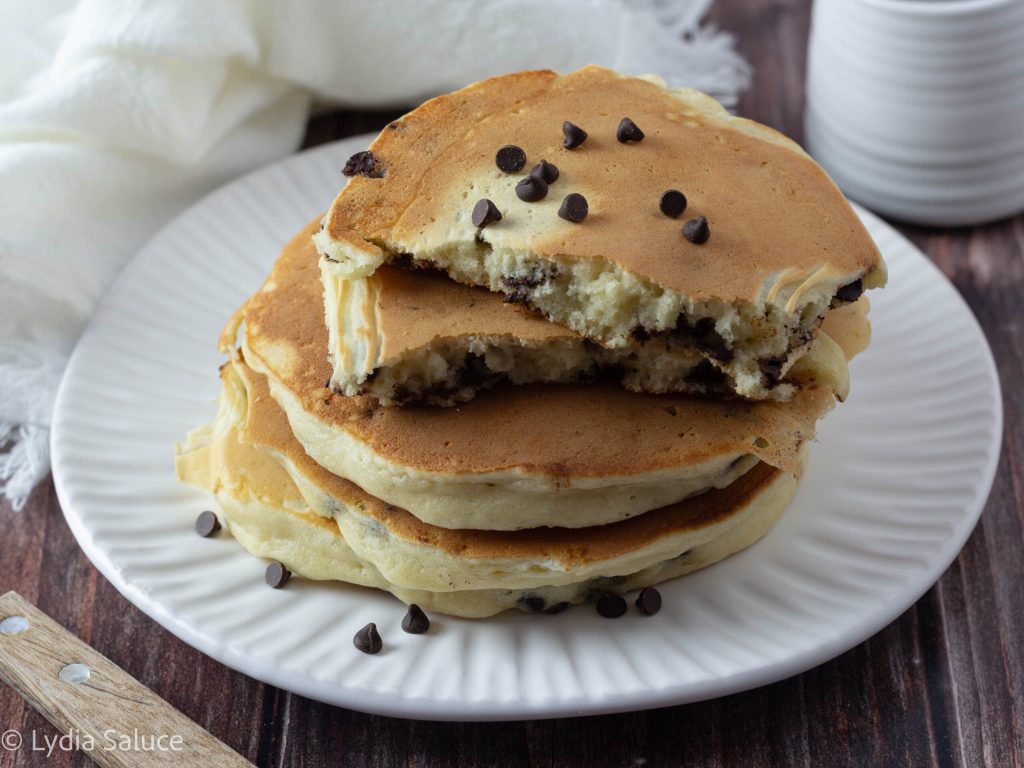 Pancakes con gotas de chocolate