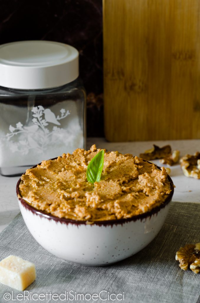Pesto de nueces y tomates secos