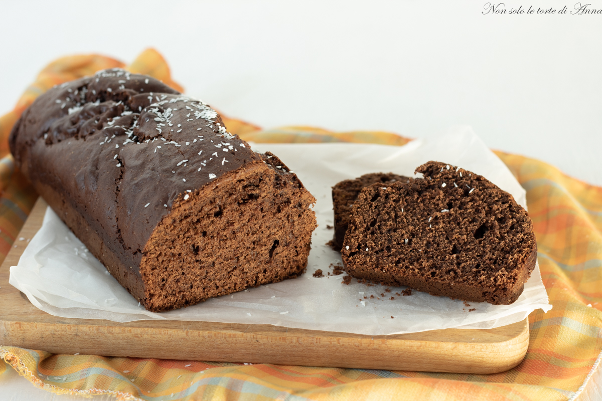 Plumcake cacao y coco sin mantequilla