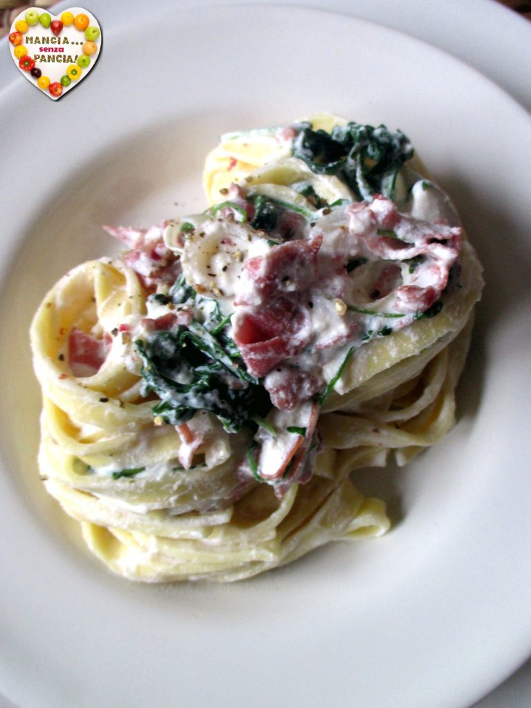 Pasta con ricotta, bresaola y rúcula, Mangia senza Pancia
