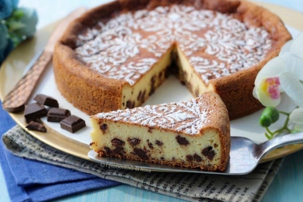 tarta ligera ricotta y chocolate sin azúcar sin mantequilla y sin harina receta i pasticcini di Nina