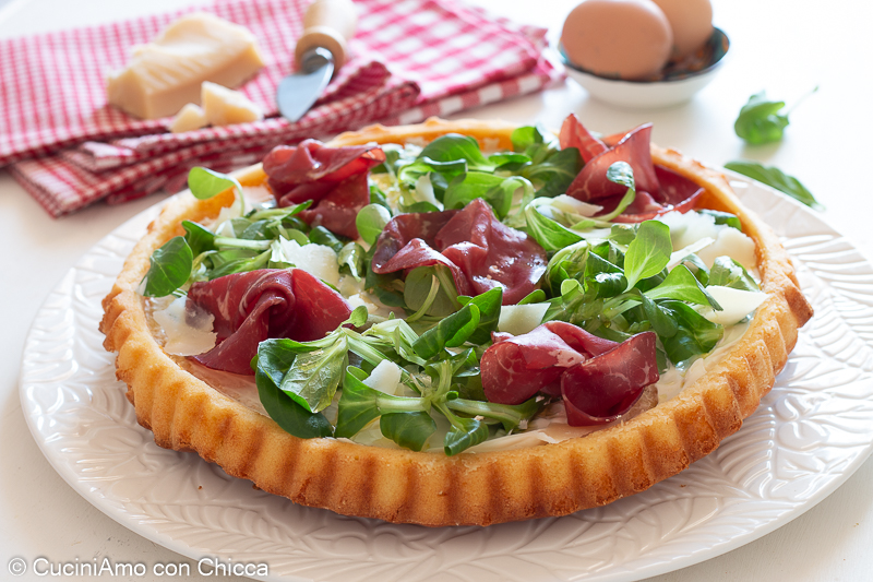 Tarta salada con bresaola