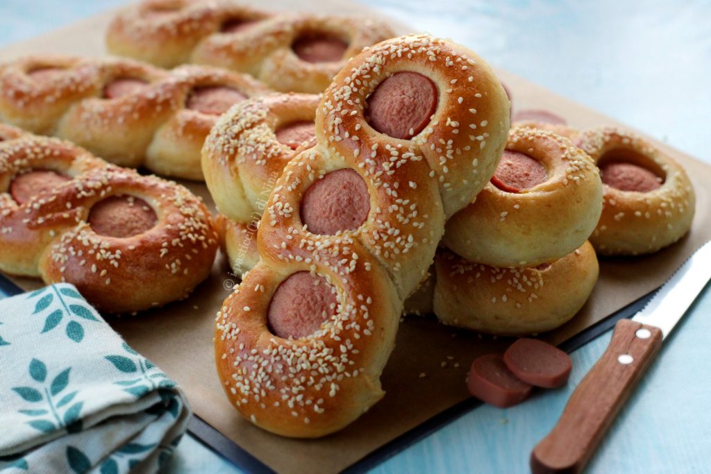 trenzas suaves con salchichas receta i pasticcini di Nina