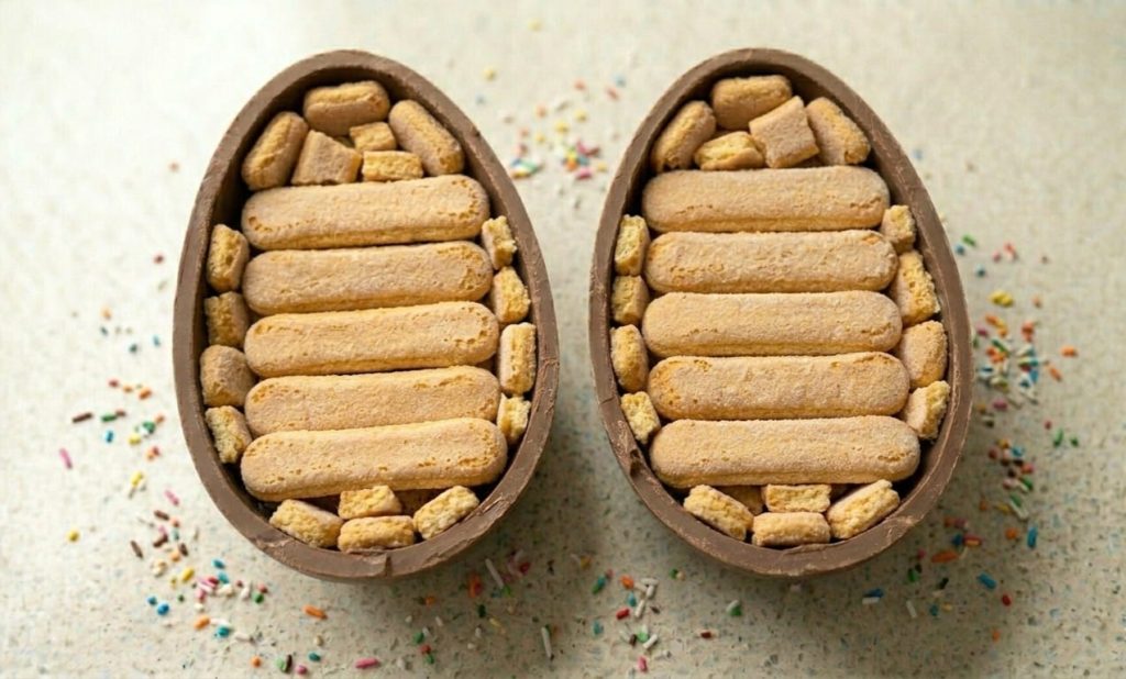 El tiramisú en el huevo de Pascua