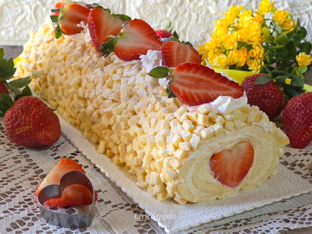 Brazo Mimosa de fresas y crema diplomática