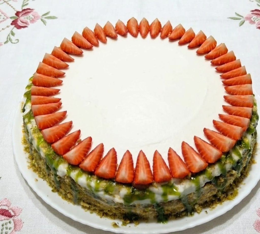 Tarta de ricotta y fresas para diabéticos