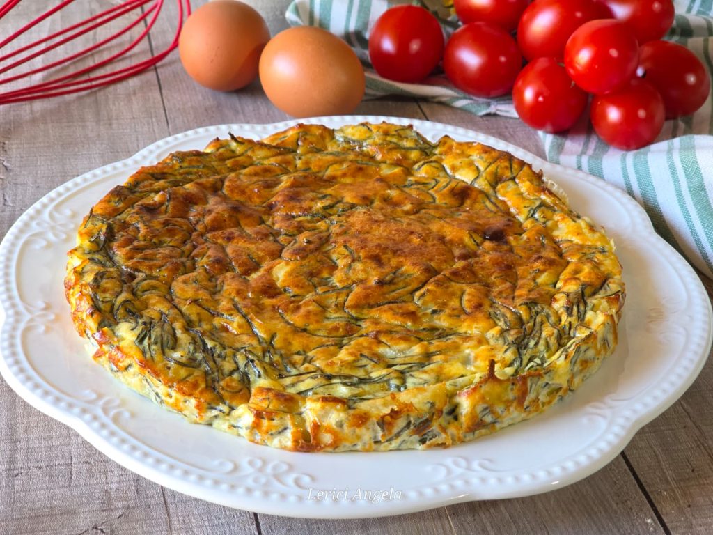 Tortilla de agretti al horno o en freidora de aire