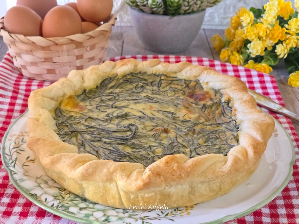 Tarta salada de agretti al horno o en freidora de aire