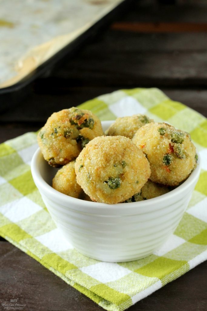 Polpette di riso e piselli