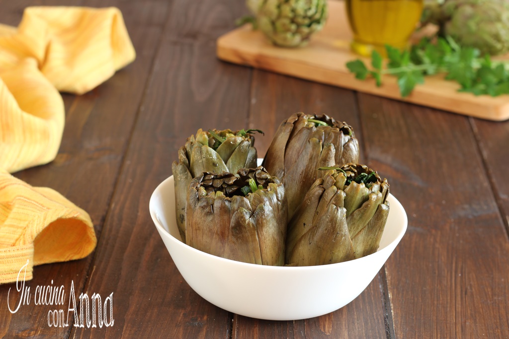 Alcachofas asadas napolitanas