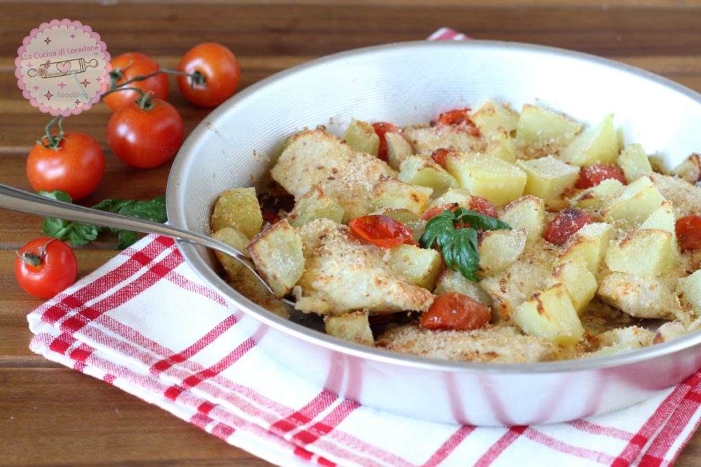 bacalao y patatas al horno