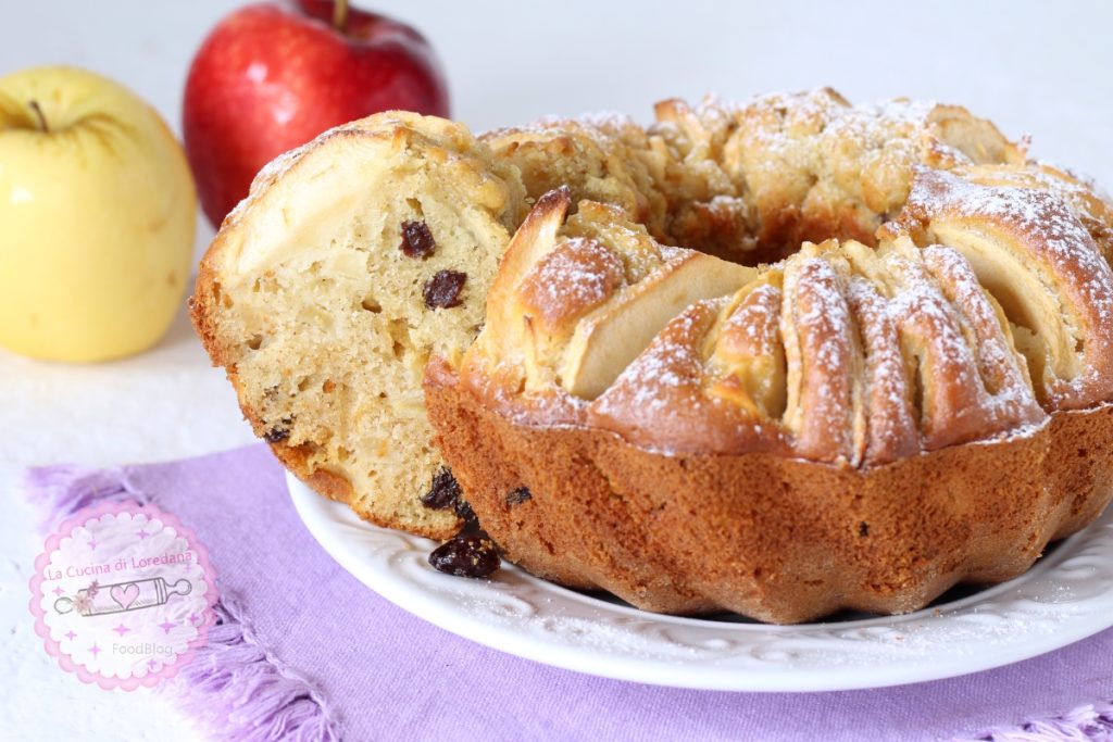 bizcocho de manzana y pasas