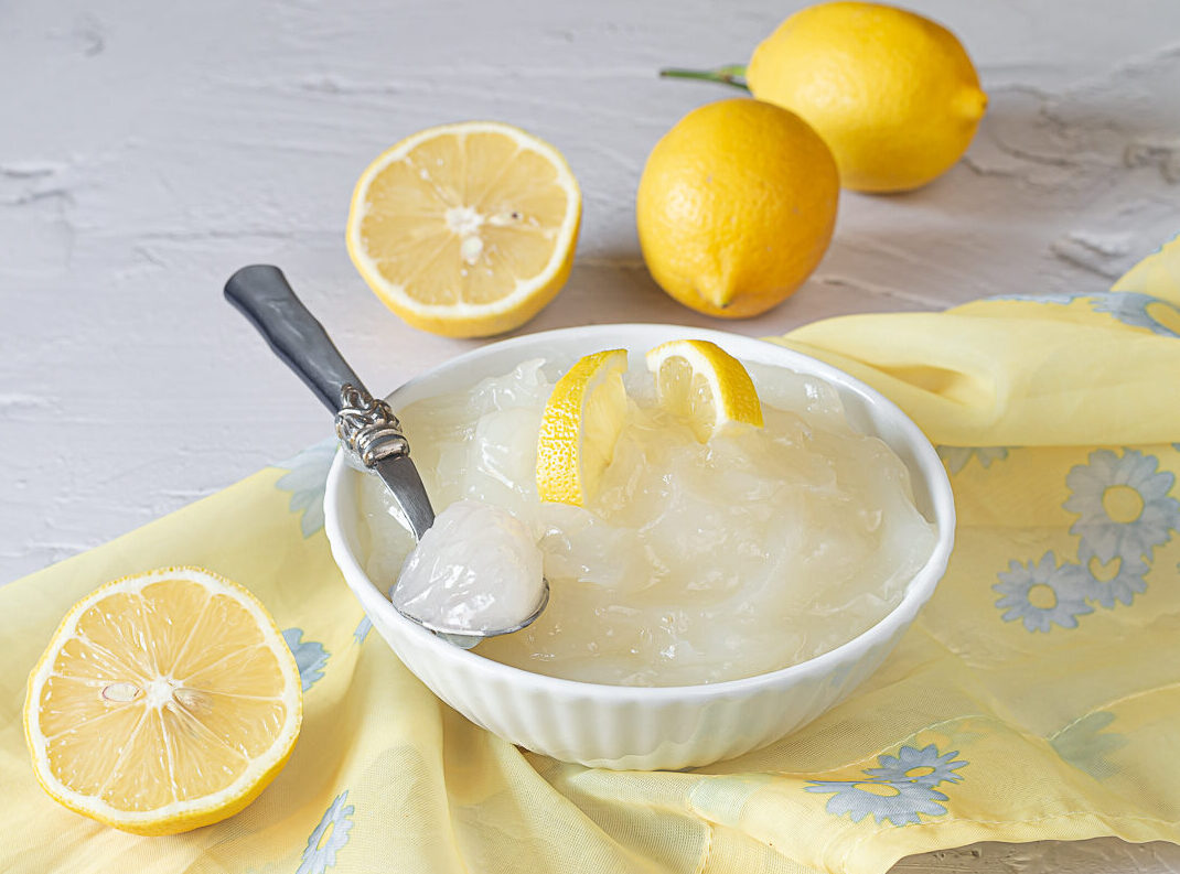 Crema de limón sin huevos, leche y gluten