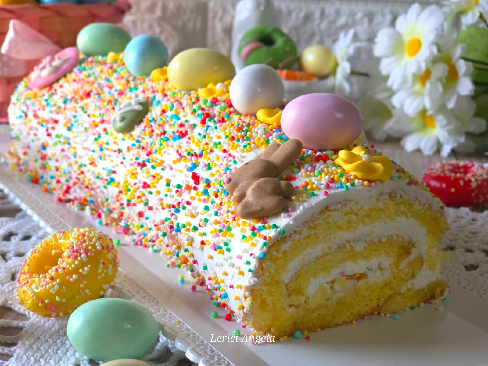 Brazo de Pascua Esponjoso con Crema Paraíso Fácil