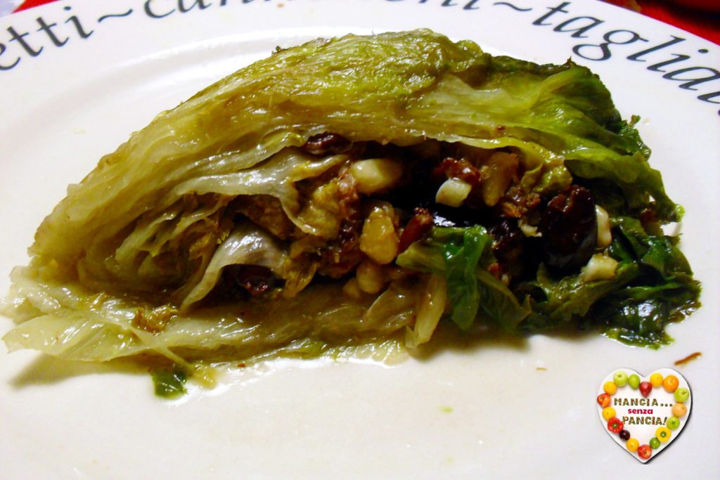 Escarola rellena o 'mbuttunata, receta napolitana, Mangia senza Pancia