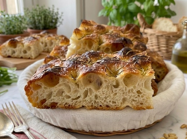 Focaccia Suave al Romero: Receta Fácil con Salmuera