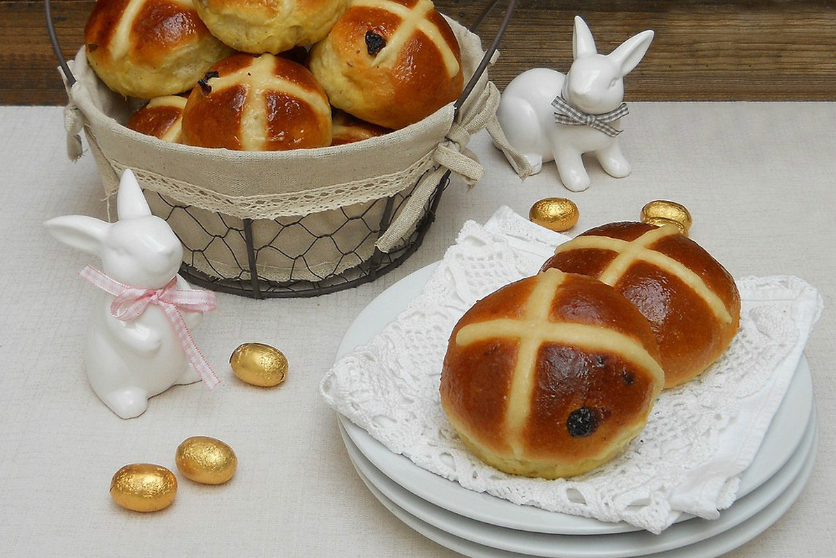 Hot cross buns panecillos dulces de Pascua