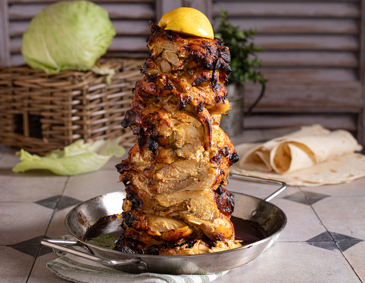 Kebab de pollo casero