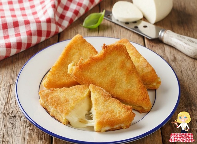 Mozzarella en carroza crujiente