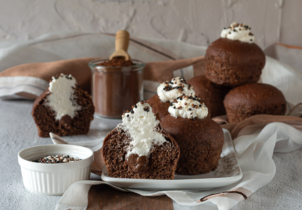 Muffin brioche de chocolate