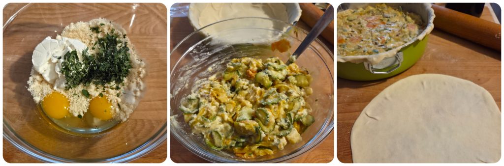 tarta salada de verduras variadas