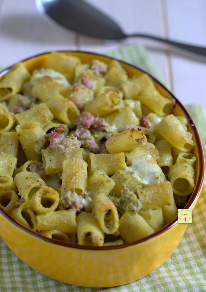 pasta al horno con pesto, ricotta y speck gp