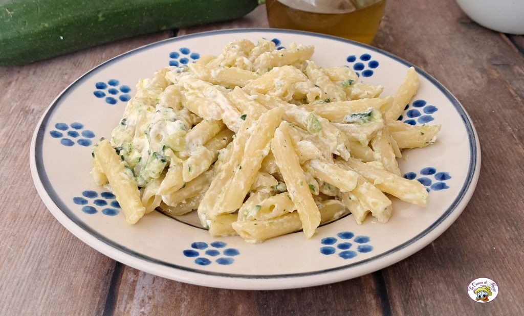 Pasta con crema de calabacín