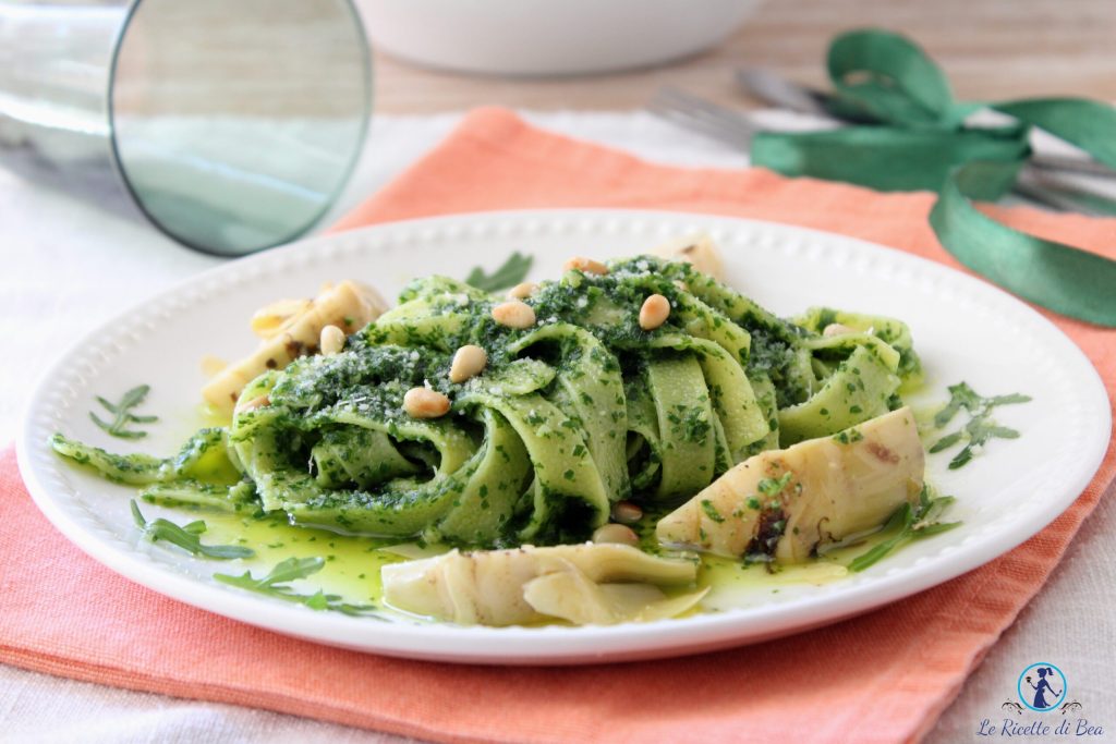 pesto con rúcula sin amargor