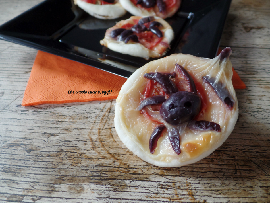 Halloween: pizzetas con arañita