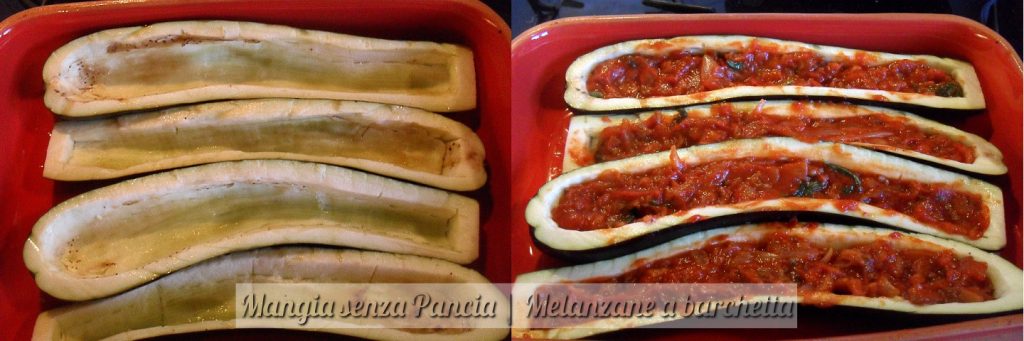 Berenjenas en barca, receta fácil, Mangia senza Pancia - preparación 7