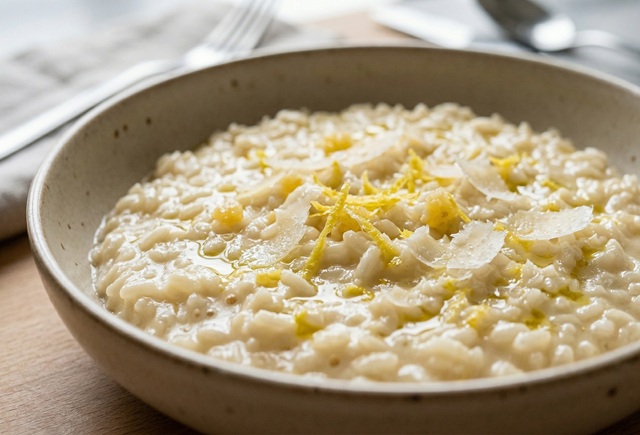 Risotto al limón: el secreto para un mantecado aterciopelado y aromático
