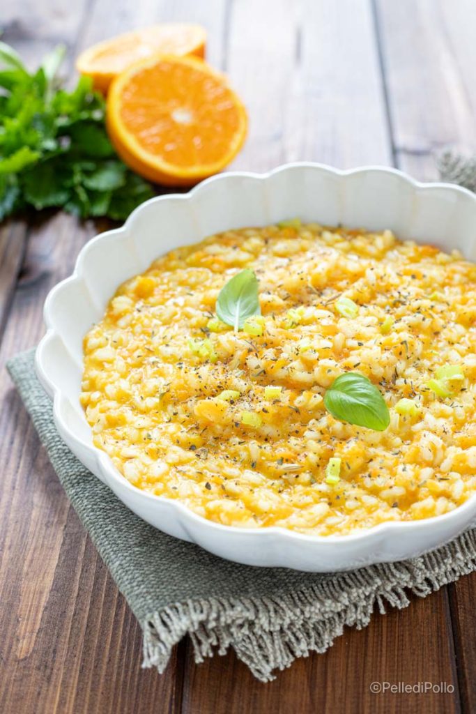 risotto de naranja y zanahorias