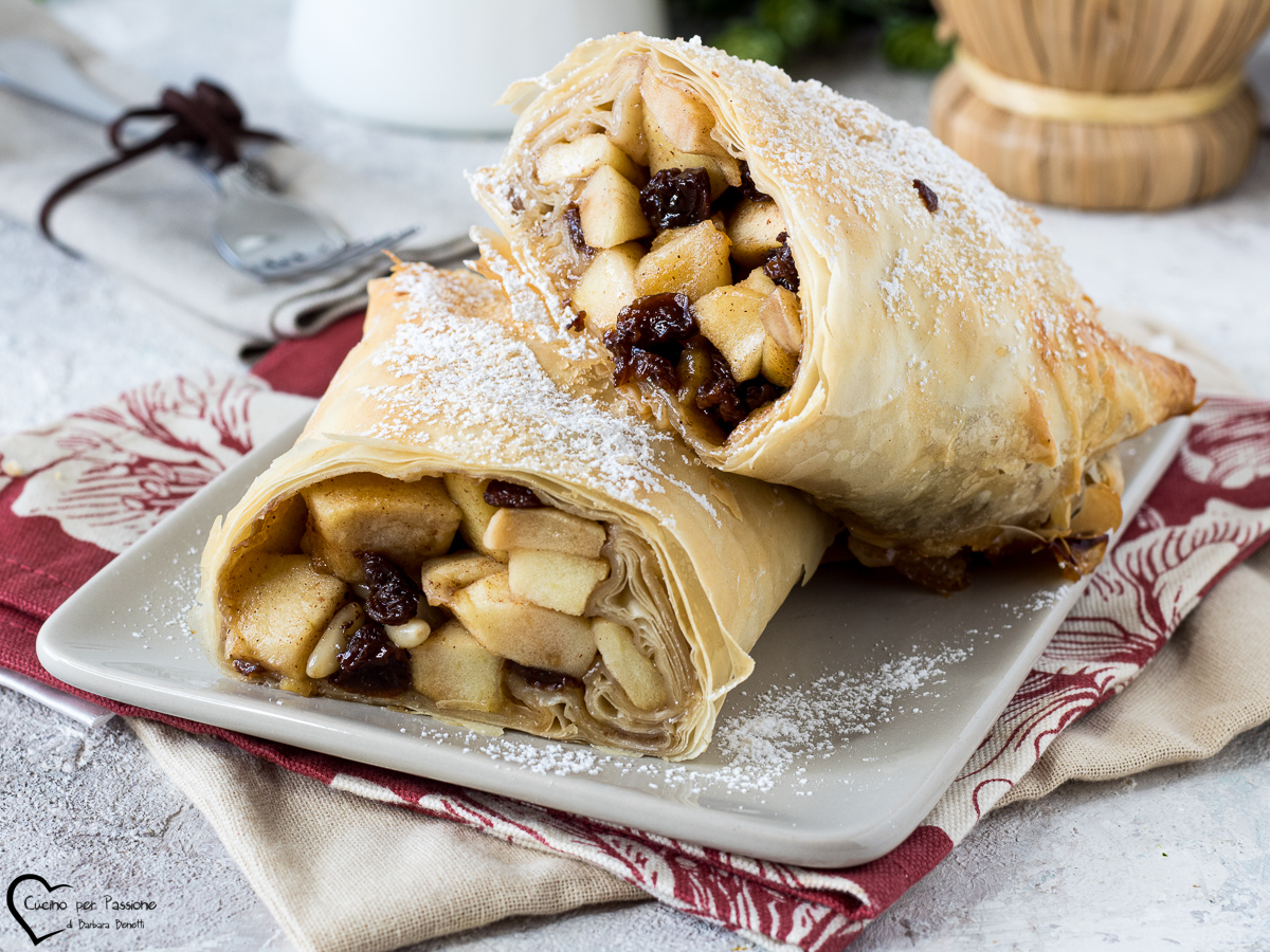 STRUDEL DE MANZANA CON MASA FILO