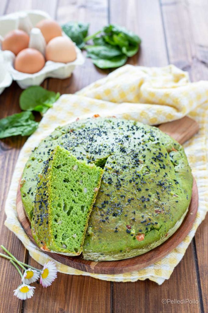 tarta salada esponjosa de espinacas