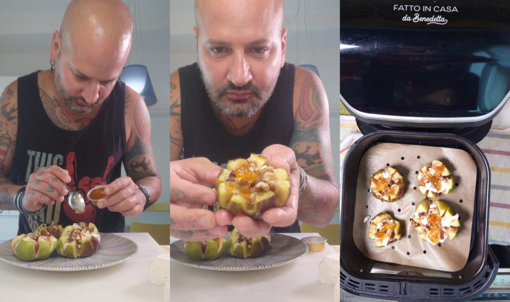 Figos com Cremabert e Nozes na Fritadeira a Ar