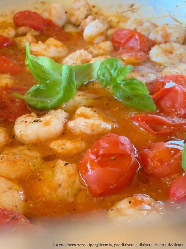 Massa de camarão e tomatinhos light