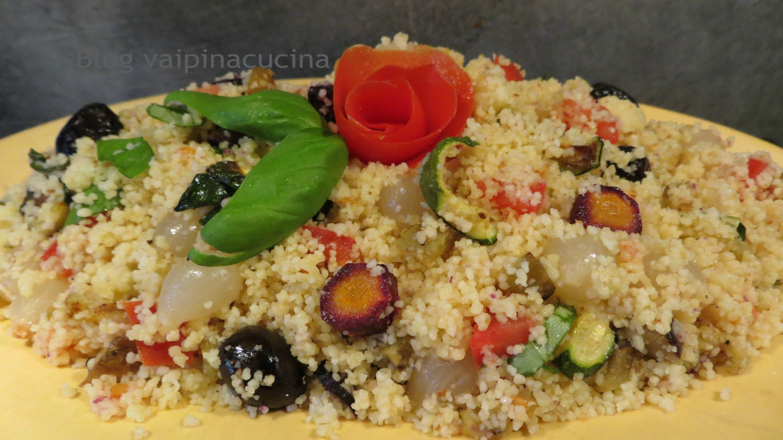 Cous-Cous vegetais e azeitonas