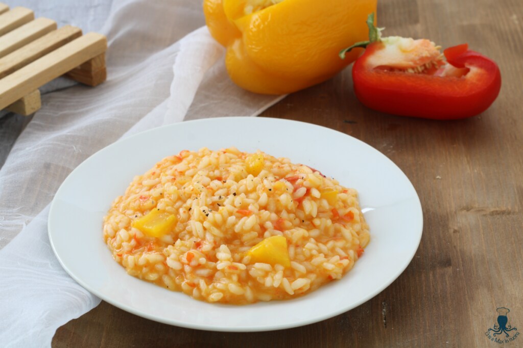 risoto com os pimentões