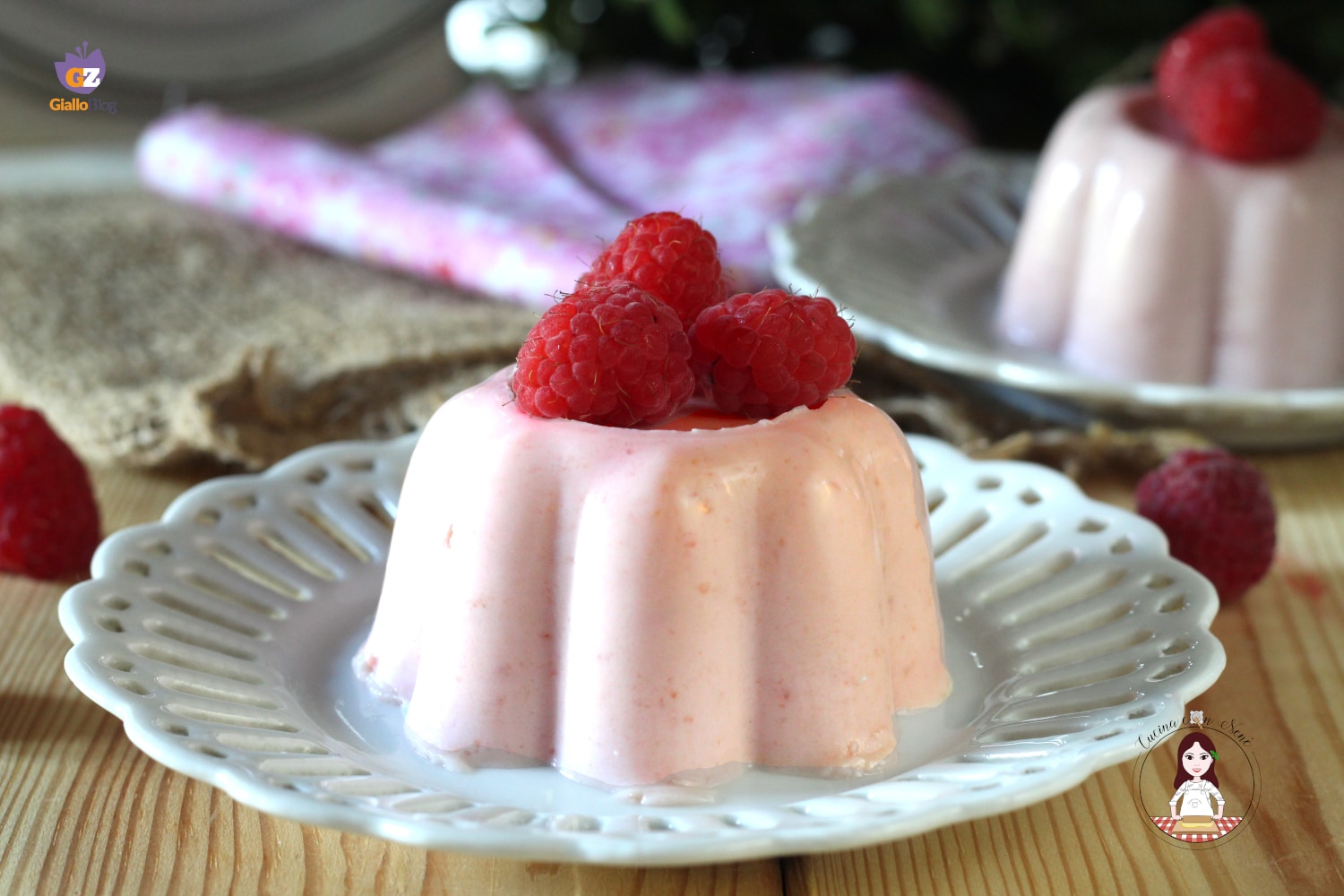 Panna cotta de framboesa