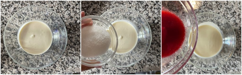 Panna cotta de framboesa