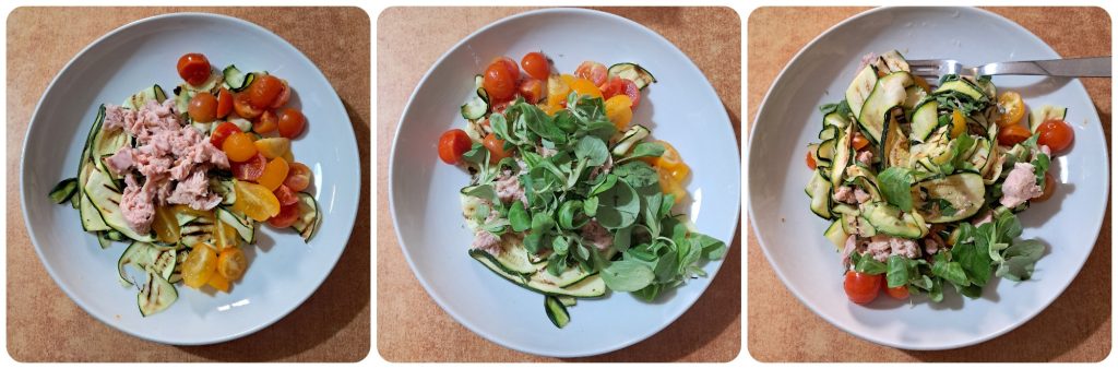 Salada de abobrinha grelhada