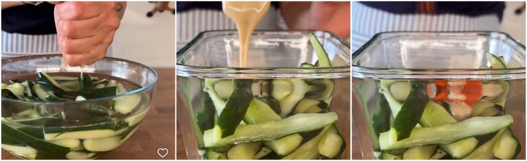 Salada de pepino à oriental
