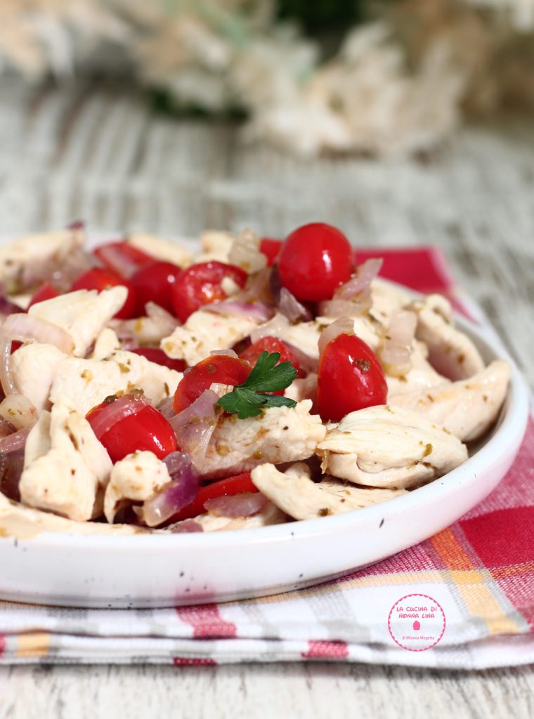 Tirinhas de frango à moda mediterrânea