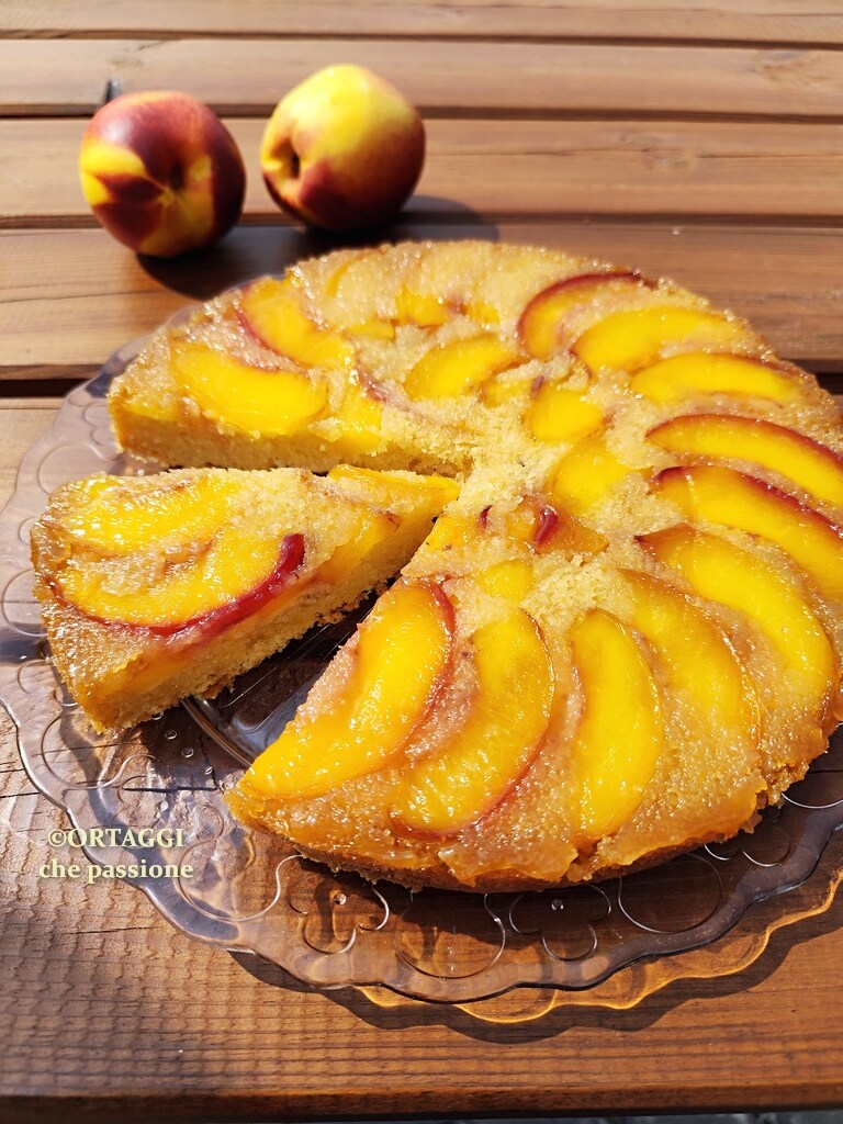 torta de pêssegos muito rápida da vovó