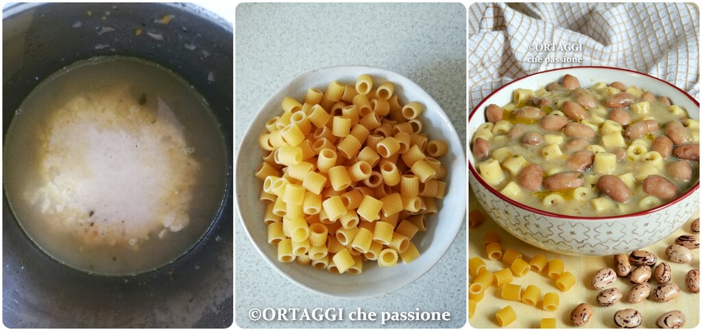 adicionar o creme de feijão e batatas - levar à fervura e cozinhar o macarrão